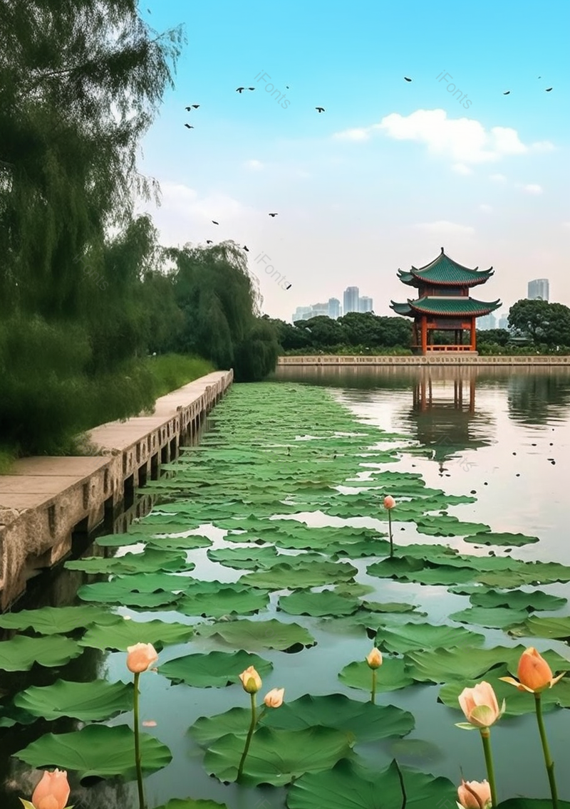 实拍,摄影图,荷叶,中式建筑,古风,名胜古迹,中式建筑,风景,凉亭,高清,摄影图,摄影图片,图片大全,摄影图免费下载